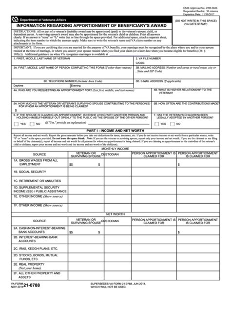 va form 20 0788.